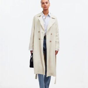 Womans Cream Trench Coat